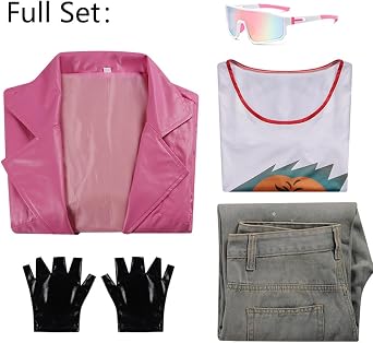 Garret Cosplay Costume Jacket Garret Costume Outfit Pink Uniform Men Coat Halloween