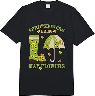 April Showers Bring May Flowers & Rubber Boots for Gardener Comfort Colors Adult Heavyweight T-Shirt