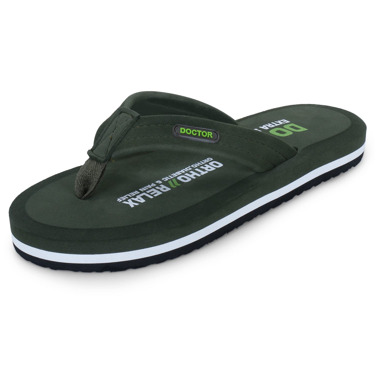 DOCTOR EXTRA SOFT Slipper for Men's || Diabetic & Comfortable || Skid Resistant || Lightweight || Comfortable Footbed || Memory Foam Bounce Back Technology || Flip-Flop & Sliders for Men D-32
