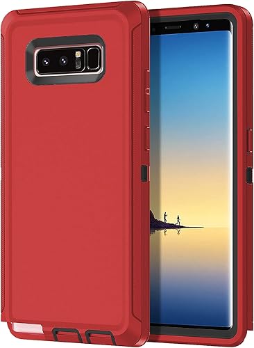 Miniatura 7 de I-HONVA Funda para Galaxy Note 8 a prueba de golpes, a prueba de polvo y caídas, 3 capas de protección de cuerpo completo sin protector de pantalla,