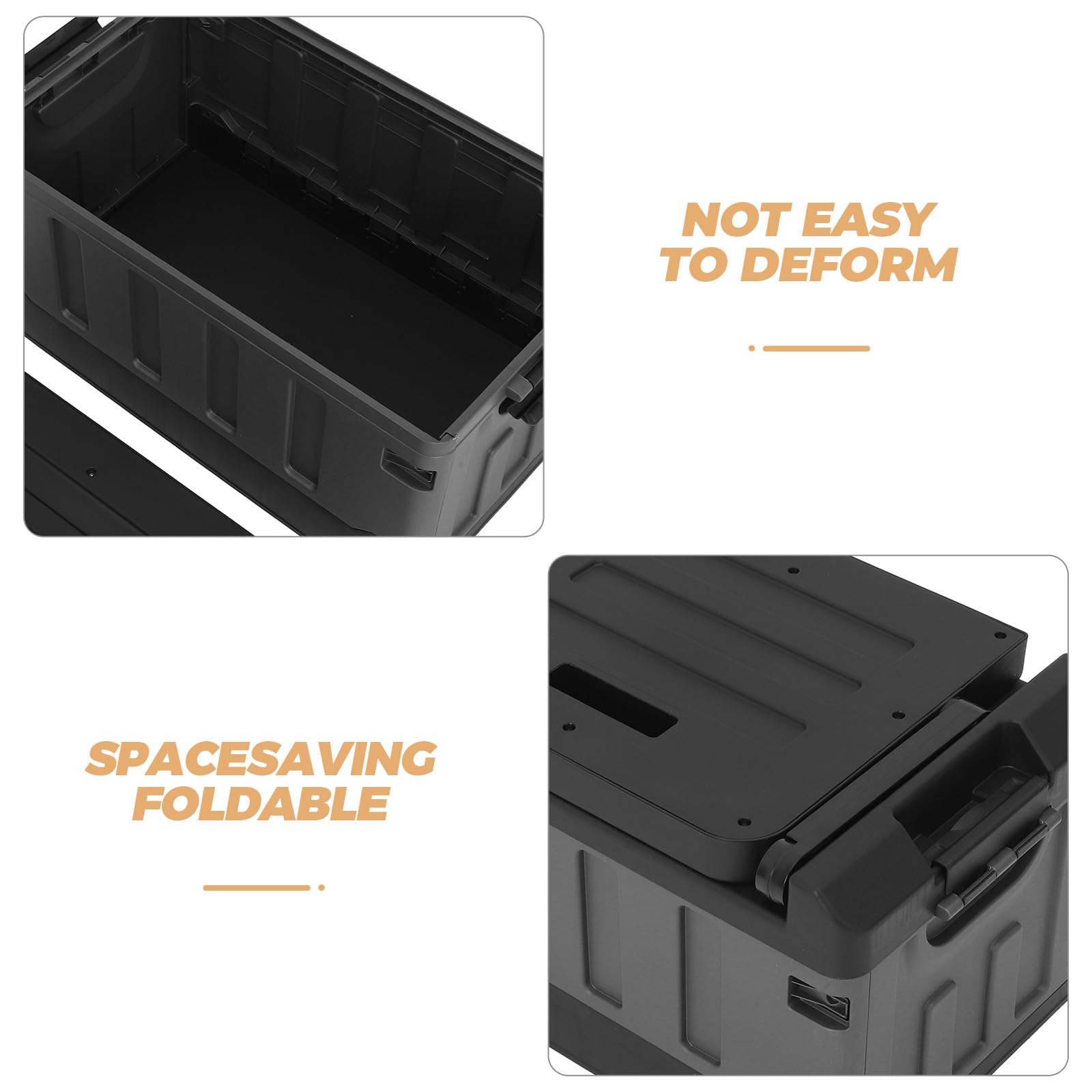 Organizer per bagagliaio auto - Organizer pieghevole per bagagliaio con coperchio - Scatola portaoggetti per picnic, campeggio - Organizzazione per accessori auto, attrezzi, articoli vari