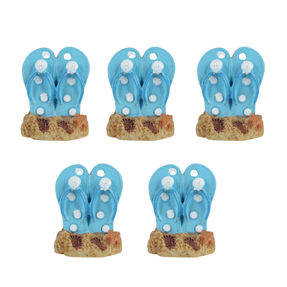 Wonderland Resin Beach Slipper (Set of 5) Miniature Toys