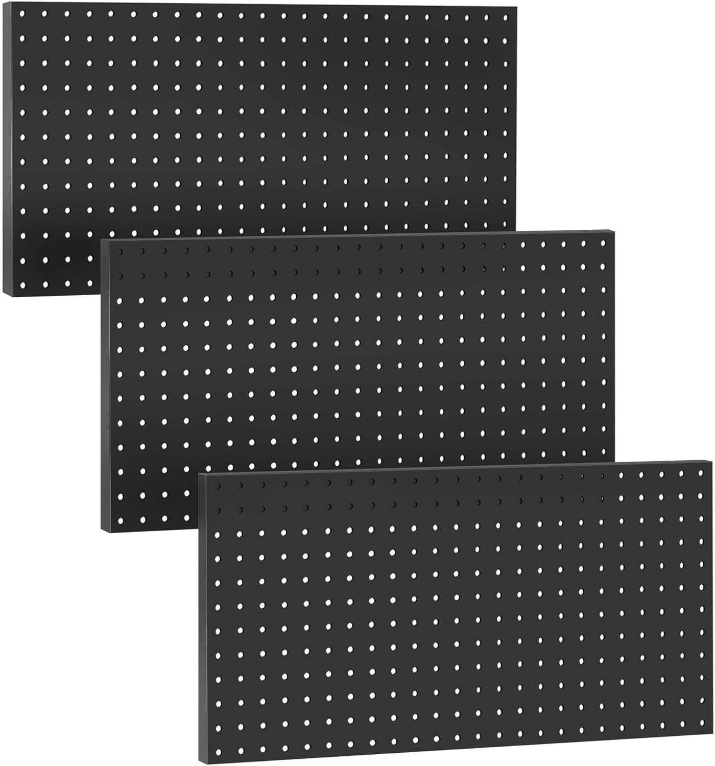 6Pcs Pegboard, Peg Board, Metal Pegboard Wall Organizer Panels Accessories, Mount Display Pegboard Kits for Walls Garage Craft Room Office Workshop, Easy Installation (White)