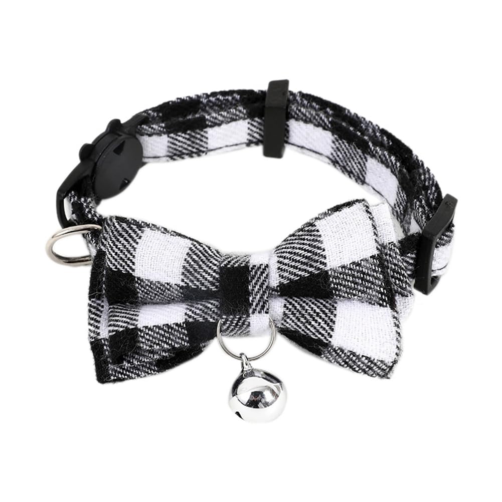 KnnueyB-Cute Cat Collar for Small Puppies Cats Dog Collars Bow Kitten Collar Bow Necklace with Bell for Dogs and Cats