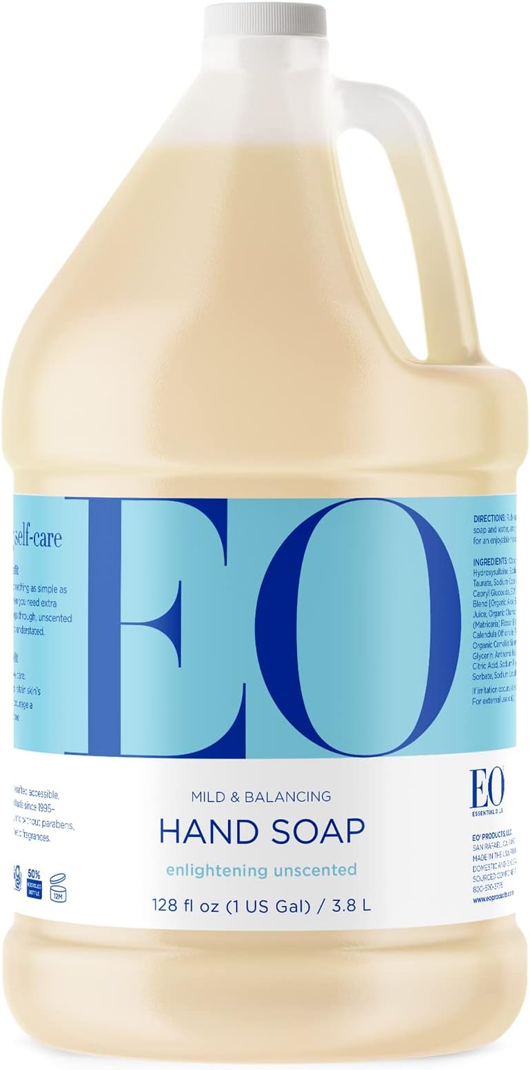 EO Liquid Hand Soap Refill, 1 Gallon, Unscented, Organic