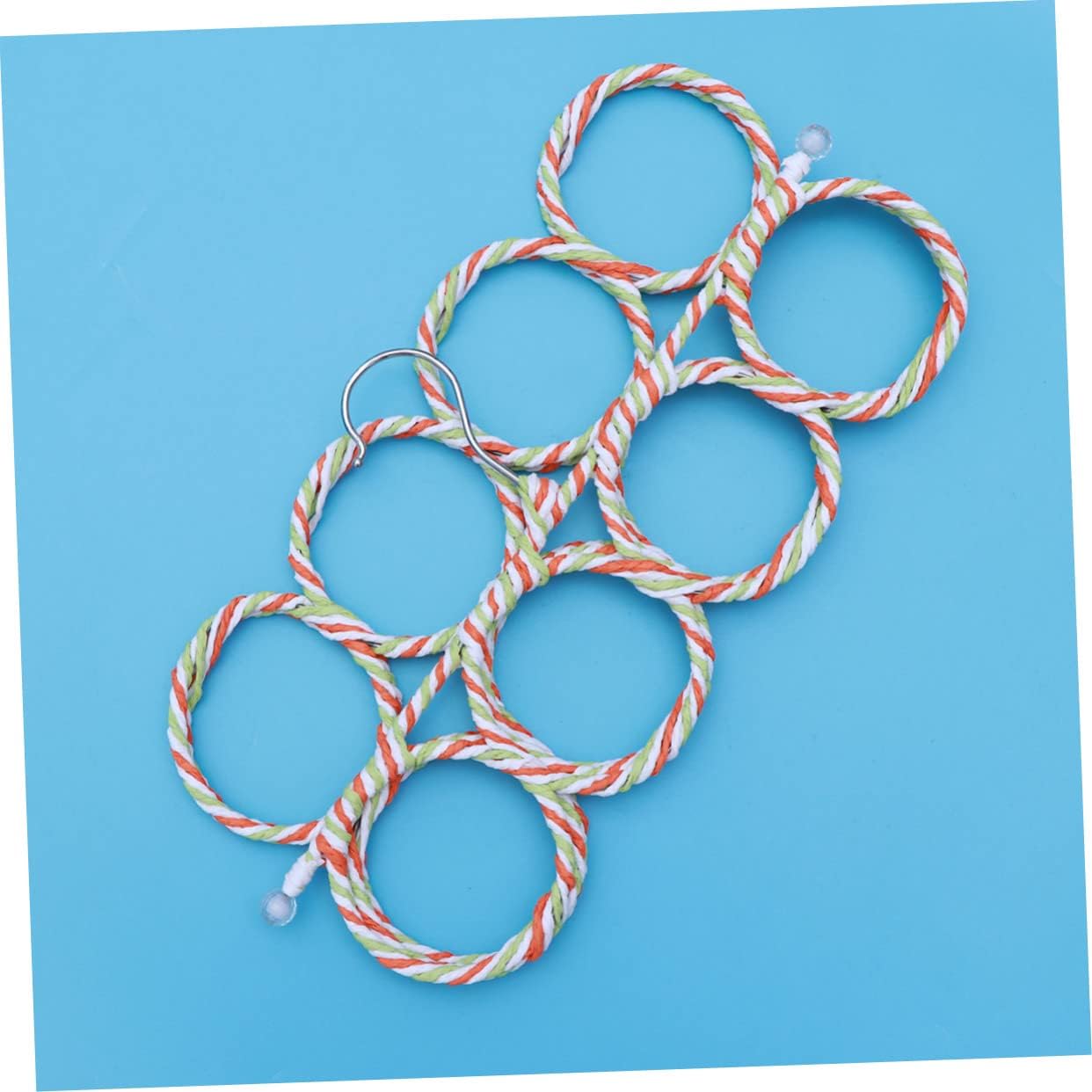 Ring Paper Rattan Scarf Hanger Space-Saving Organizer for Towels Eco-Friendly Rack Random Color