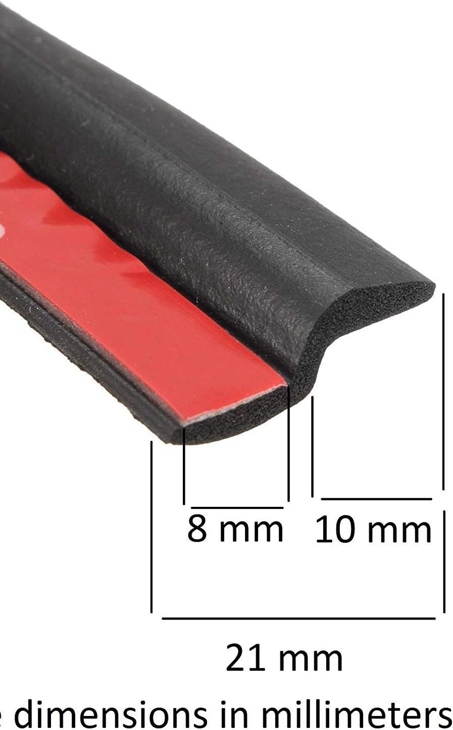 A178-25F Z Shape Window Door Rubber Seal Weather Strip Hollow(25 Feet)