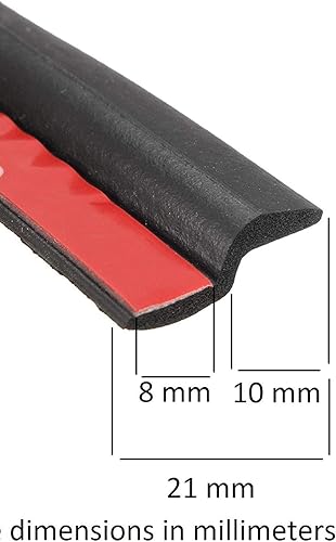 Miniatura 2 de A178-3F Z Forma Ventana Puerta Sello de Goma Tira de Tiempo Hueca (3 pies)