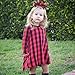 Lovely Baby Kids Girl Dress Plaids Checked Party Princess Formal Dresses Tutu (1-2Years) Red