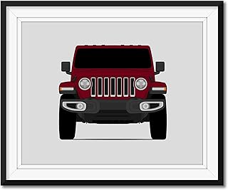 Jeep Wrangler JL (2018-Present) 4th Generation Inspired Poster Print Wall Art Decor Handmade (Unframed)