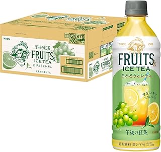 キリン 午後の紅茶 FRUITS & ICE TEA 白ぶどうとレモン 500ml 24本 ペットボトル 紅茶 果汁 アイスティー フルーツティー お茶 レモンティ 飲み物 飲料