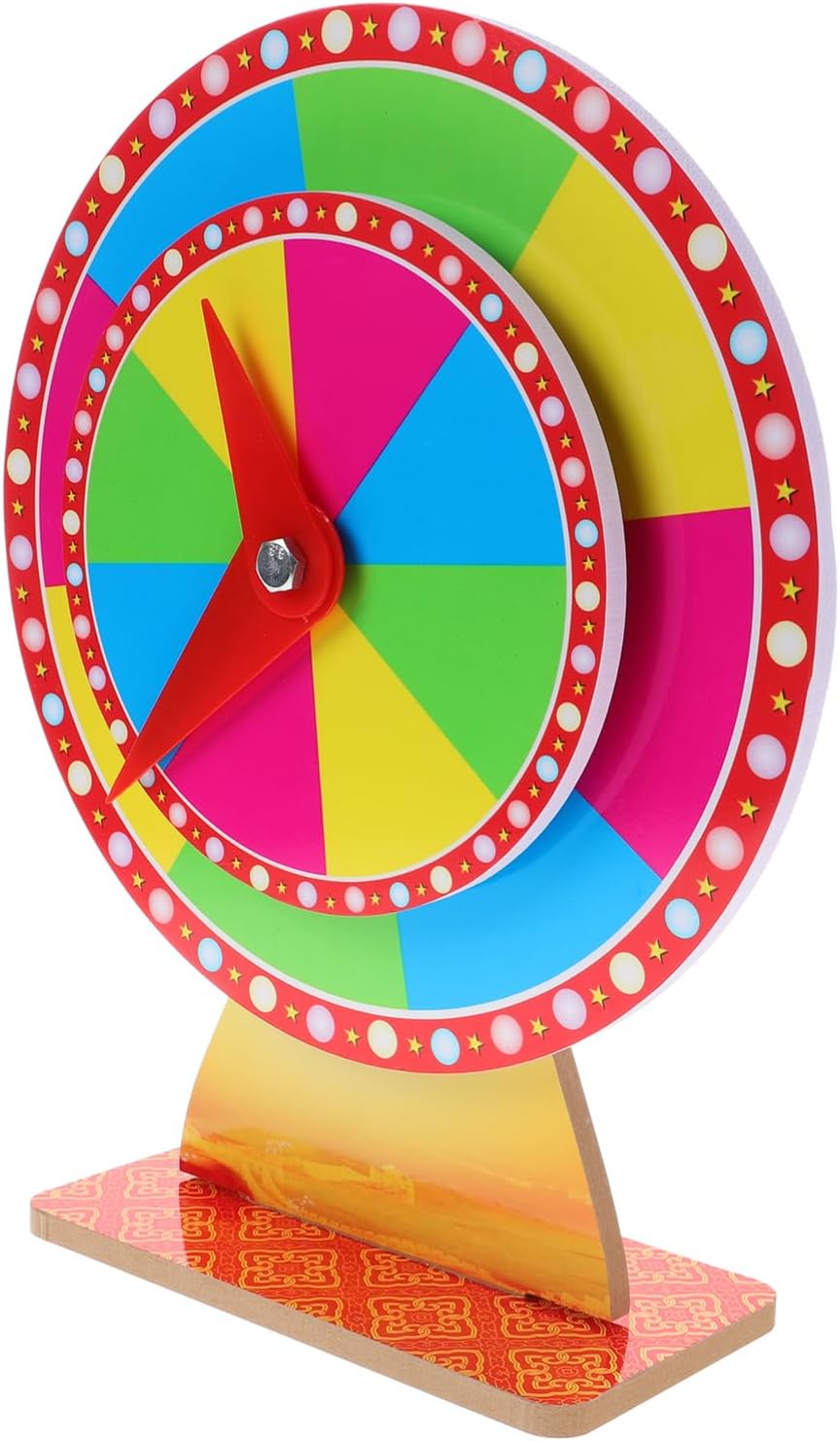 TOYANDONA Desktop Prize Turntable Dual Rotating Wheel for Party Games and Raffles for Events and Gatherings Fun Prize Draw Tool for All Ages