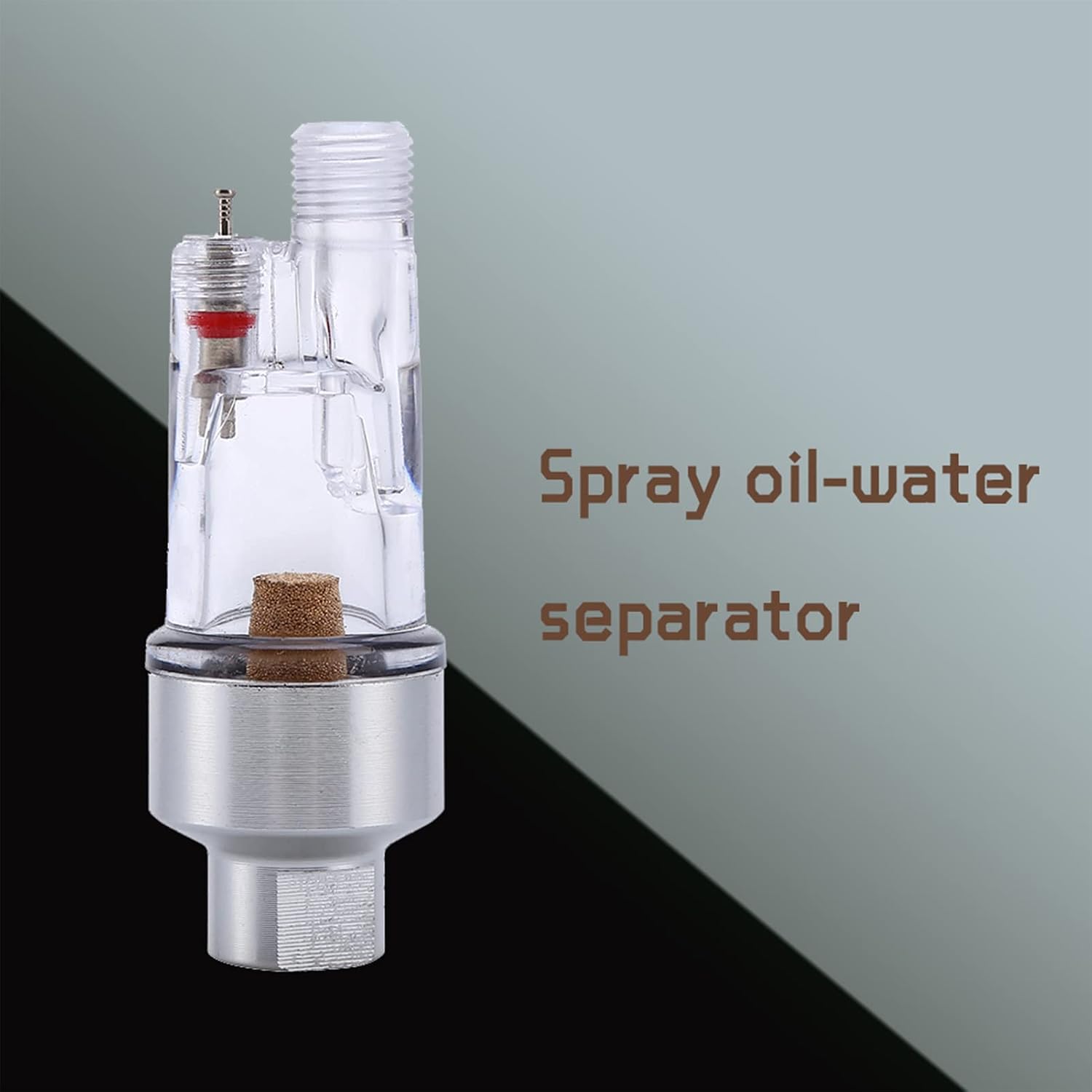 Zerodis 1/8in Airbrush Line Mini Separator Air Filter Water Trap Fittings Air-Compressor Accessories