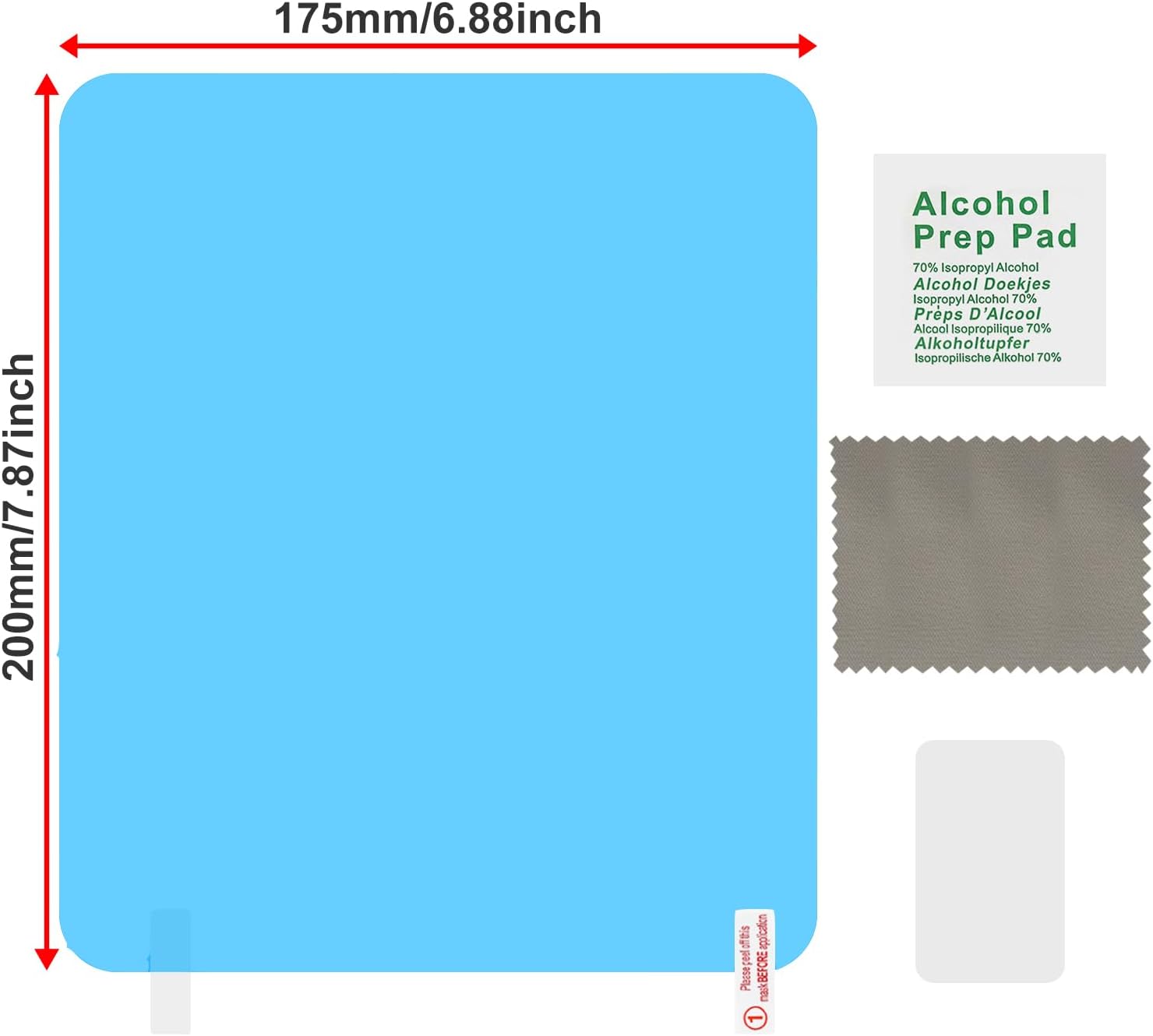 2 Pieces Car Film Rearview Mirror Film, Waterproof HD Clear Mirror Film Anti Fog Rainproof Nano Coating Car Film Protective Sticker for Car Rearview Mirror Side Windows(200x175mm)