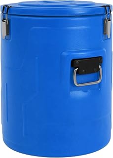 Warmer Hot or Cooler Insulated Food Container Carrier, 38L Portable Commercial Soup Box with Lid, Buckles & Handles for Restaurant Canteen Home Party Lunch,10Gal Blue