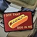 Patches for Backpacks, Funny I Got That Dog in Me Hot Dog Printing Patches Tactical Patches, Military Style Hook and Loop Badges, DIY Morale Applique Accessories for Jacket, Backpack, Hats