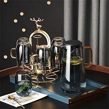 Glass Cold Kettle Cold Water Cup Set Living Room Household High Temperature Resistant Teapot Fruit Teapot Tea Kettle,