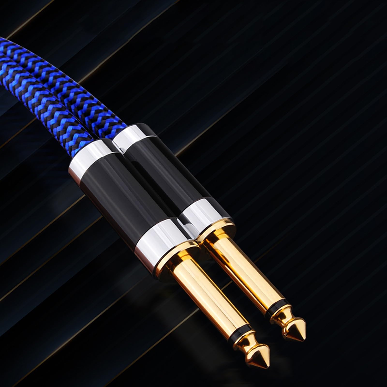 Cable de Audio para Guitarra Cable De Guitarra 6,5 ​​Jack 6,5mm A 6,5mm Cable De Audio para Guitarra Bajo Teclado Amplificador Mezclador 6,35mm Cable (Color : 5m)