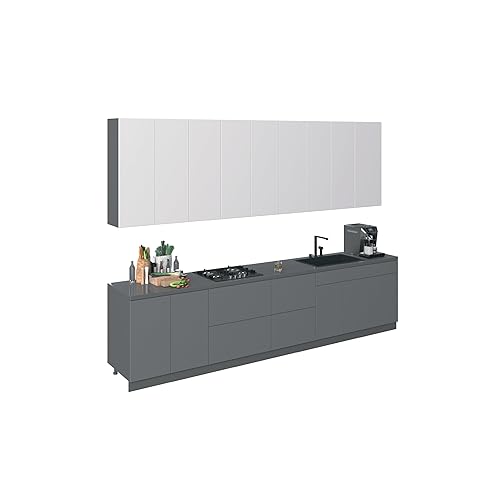 Kitchen Elite Epicure Collection Gray & White Gloss Color Base