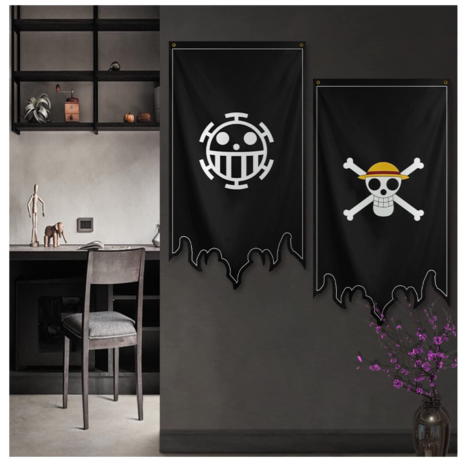 Amazon.co.jp: OPフラッグ アニメ 国旗 ルフィ 海賊軍 旗 壁装飾