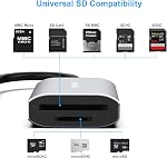 BENFEI SD TF Card Reader with USB Type-C/Type-A Compatible with iPhone 15 Pro/Max, MacBook Pro/Air 2023, iPad Pro, iMac, S23, XPS 17, Surface Book 3 and More