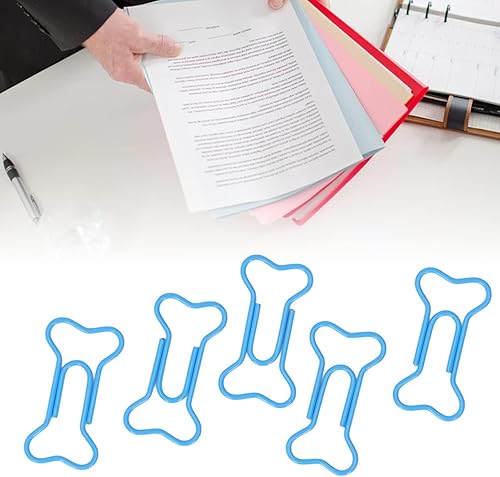 Miniatura 6 de 50 clips de papel de avión creativos, bonitos clips de papel con forma de hueso de perro, clips para marcapáginas, archivos de oficina, escuela,