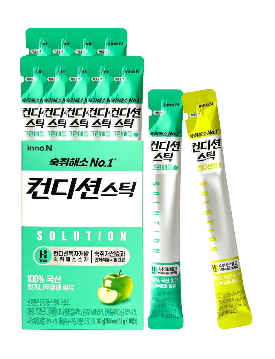 컨디션 Jelly Green Apple Flavor 18g*10 Sticks + Original Flavor 18g 1 Stick [11 Stick]