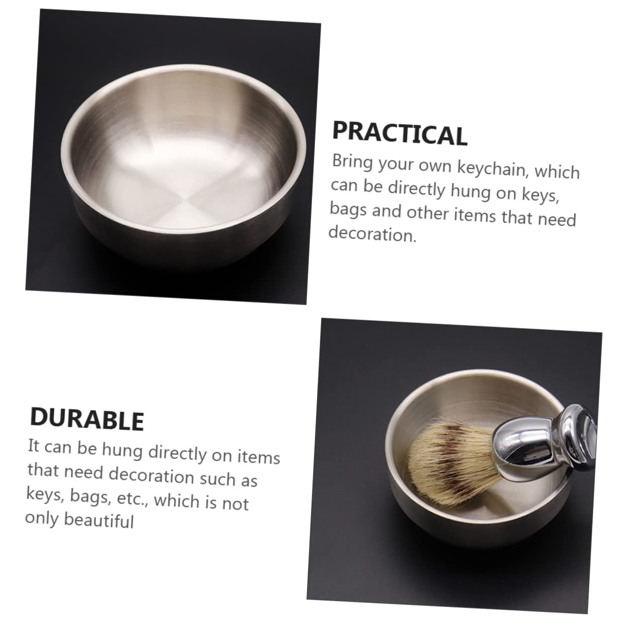 NOLITOY 2pcs Professional Shaving Brush Set Stainless Steel Soap Bowl Ergonomic Design for Effortless Wet Shaving for Men Fathers Day