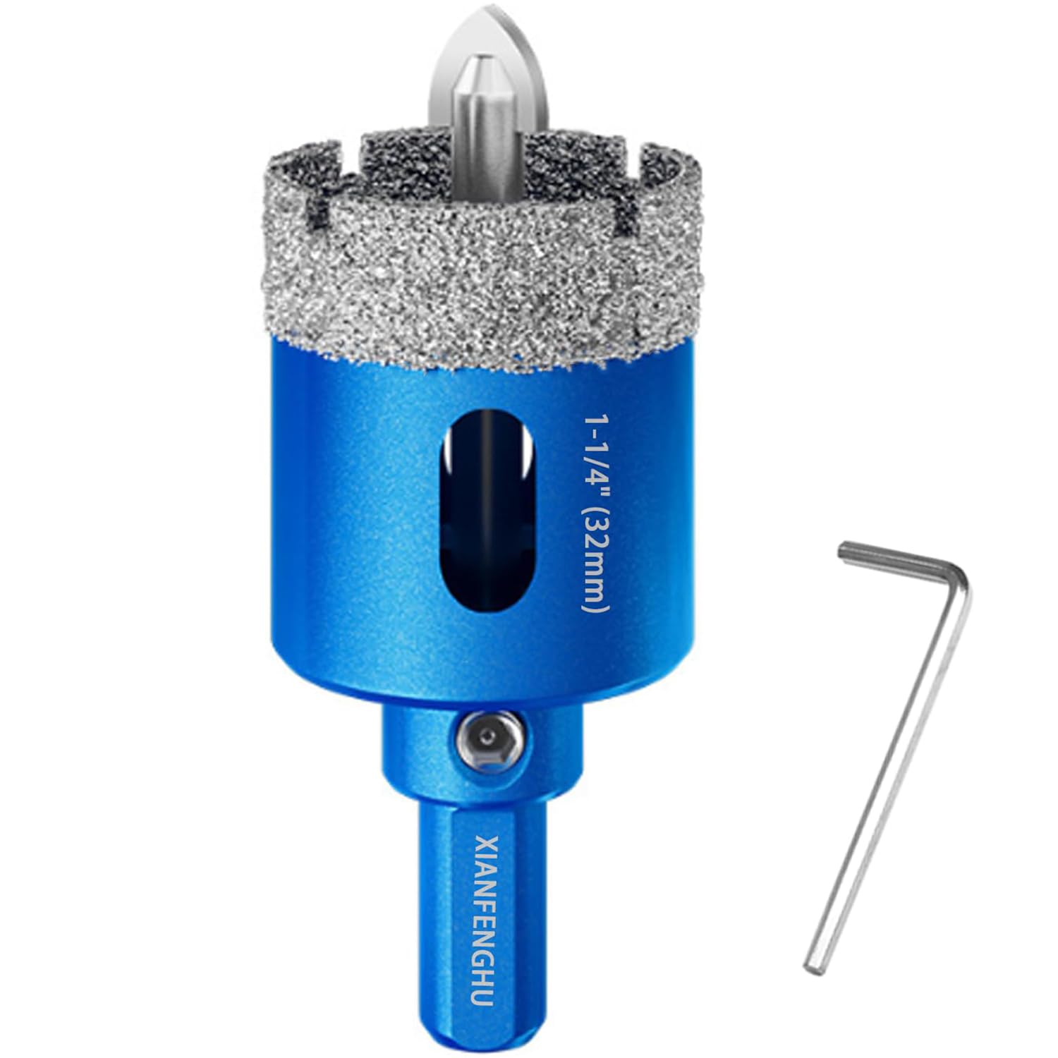 Diamond Core Drill Bit Set 5 PCS Hex Shank Diamond Drill Bits for Ceramic Porcelain Tile Marble Granite Quartz Stone and More (1/4"~1/2")