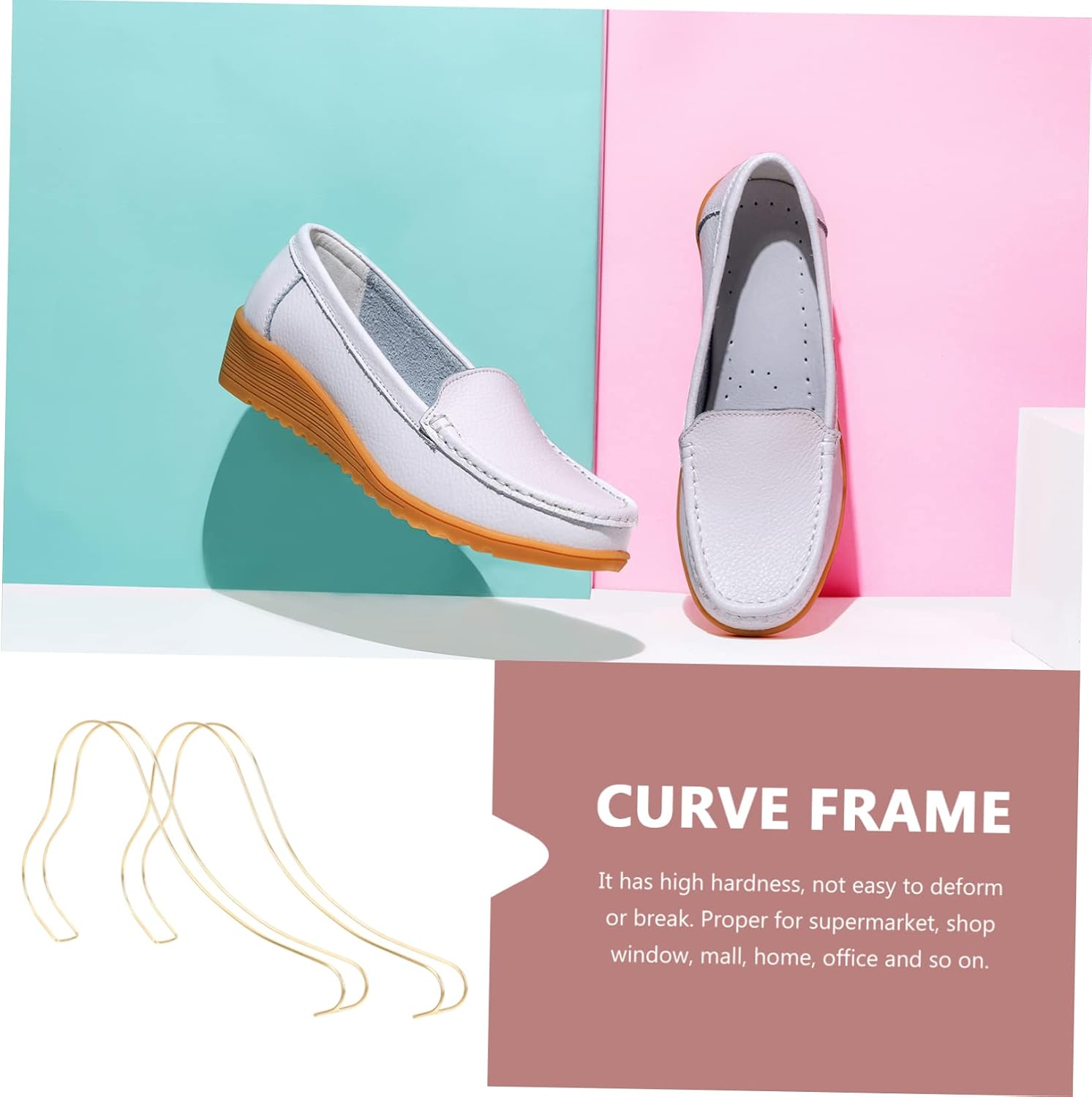 2sets Shoe Display Rack High Heels Support Bracket Portable Shoe Organizer for Home Store and Retail Use Lightweight Design for 2pcs*2