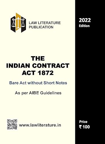 The Indian Contract Act 1872 Bare Act without Short Notes As per AIBE Guidelines Edition 2022