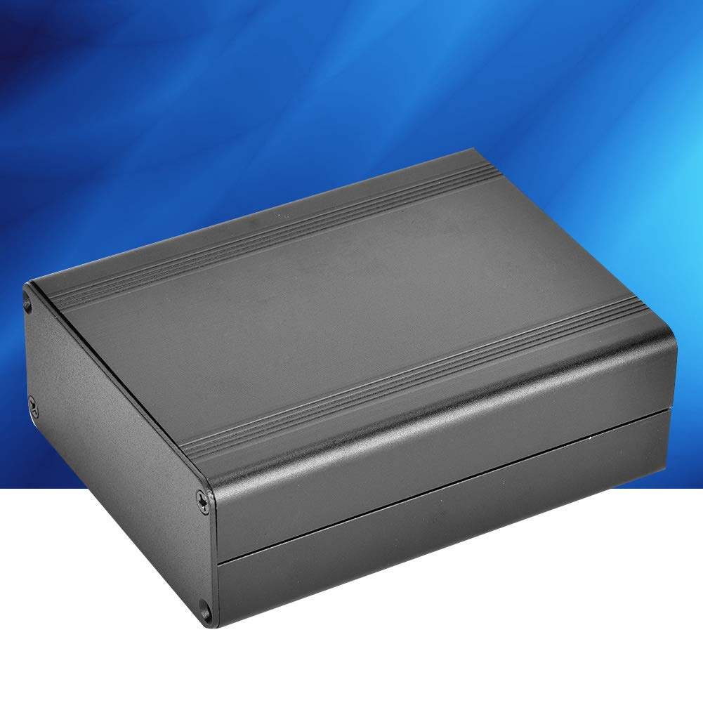 Aluminum Alloy Project Box DIY Enclosure Electronic Case Aluminum Alloy Cooling Box 1.5 x 3.46 x 4.33in Black