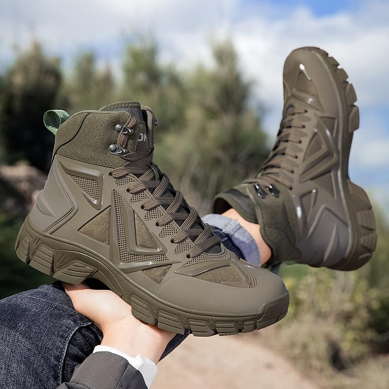 Combat Boots Tactical Military Boots Hiking Shoes Men Plus Size Waterproof Motorcycle Boots Walking for Muck