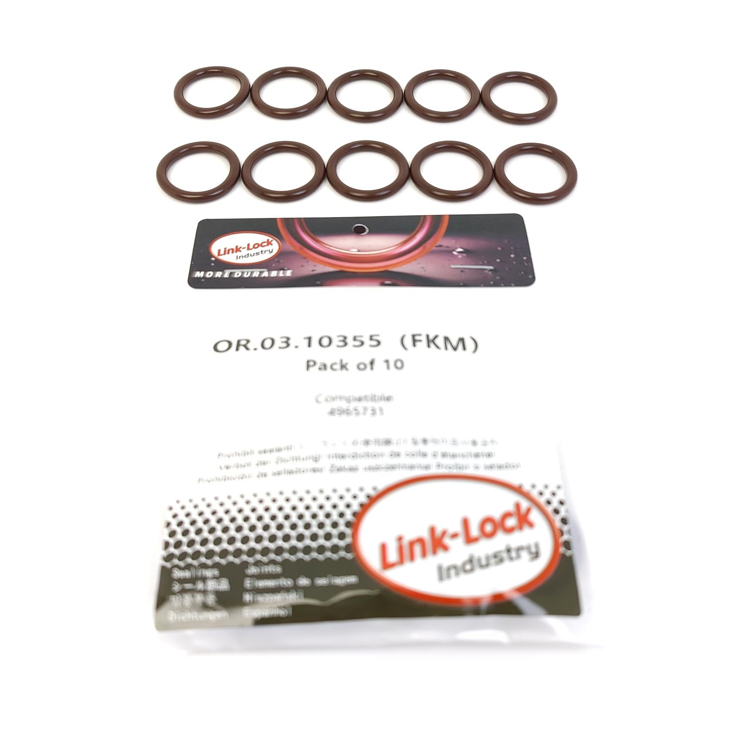 10PCS OR.03.10355 FKM Viton Sealing O-Ring Kit of Fuel Pipe 4965731 for QSX15-560 for KAMAZ-ISX-530
