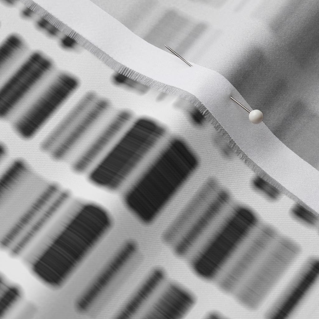 Spoonflower Fabric - DNA Print Black White Genetic Geek Doctor Medical Hospital Printed on Organic Cotton Sateen Fabric by The Yard - Sewing Quilting Apparel Home Decor