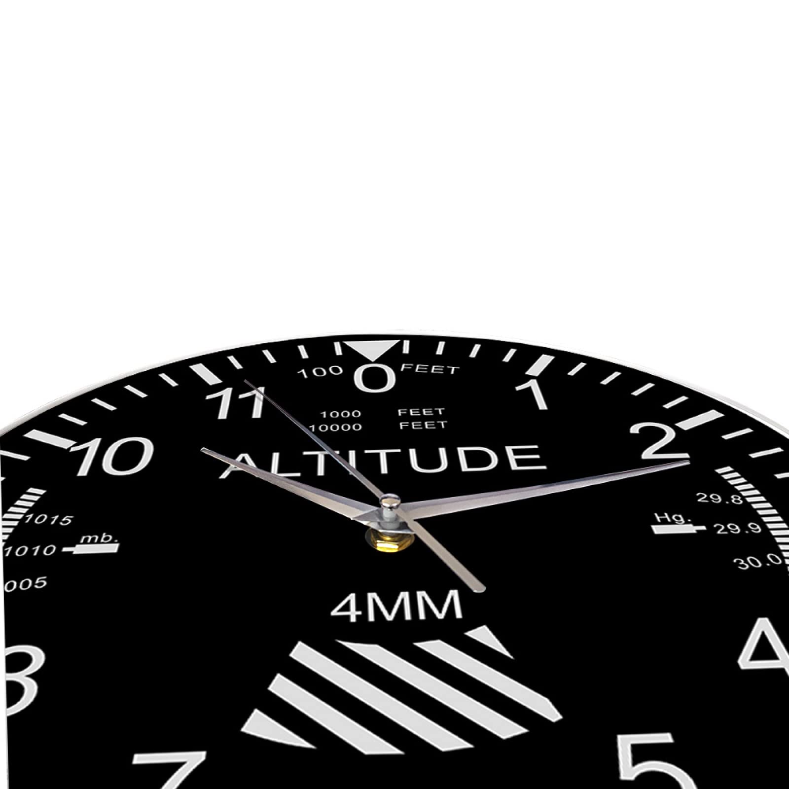 30cm Reloj de Pared con altímetro, Seguimiento de piloto, avión, medición de altitud, Reloj de Pared Moderno, Instrumento clásico, decoración del hogar, Regalo de aviación