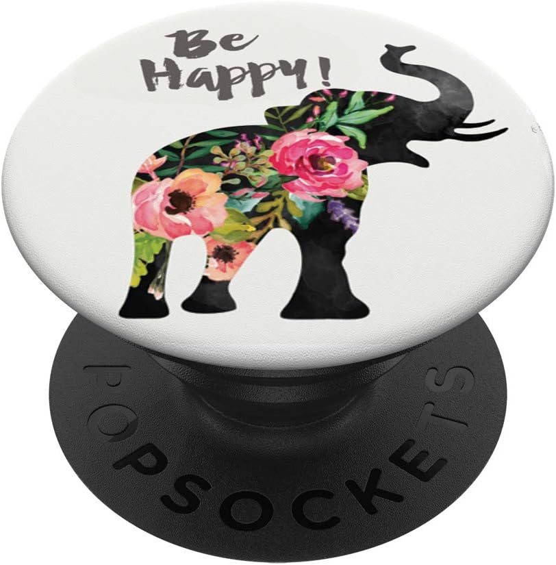 Optimistic Elephant - Phone Mount, Hand Holder Knob 6631 PopSockets PopGrip: Swappable Grip for Phones & Tablets