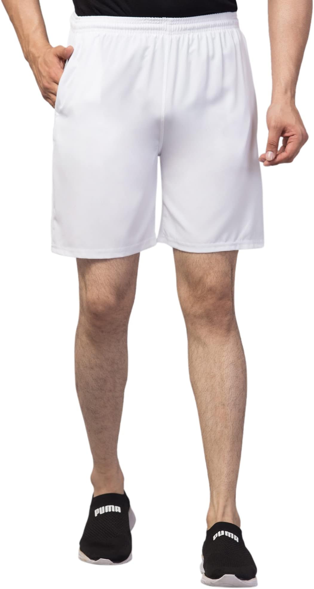 Lui Pui Shorts for Men, Regular Fit Cotton Mens Boxer (White, S)