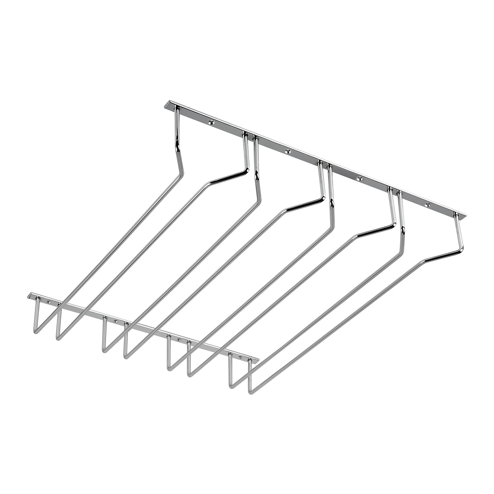 Porte-verre pour 4 rangées de verres 460 x 500 x 70 mm Chrome poli Support pour Verres à vin Verres à Champagne Verres à Bière Support pour verres à vin par SOTECH