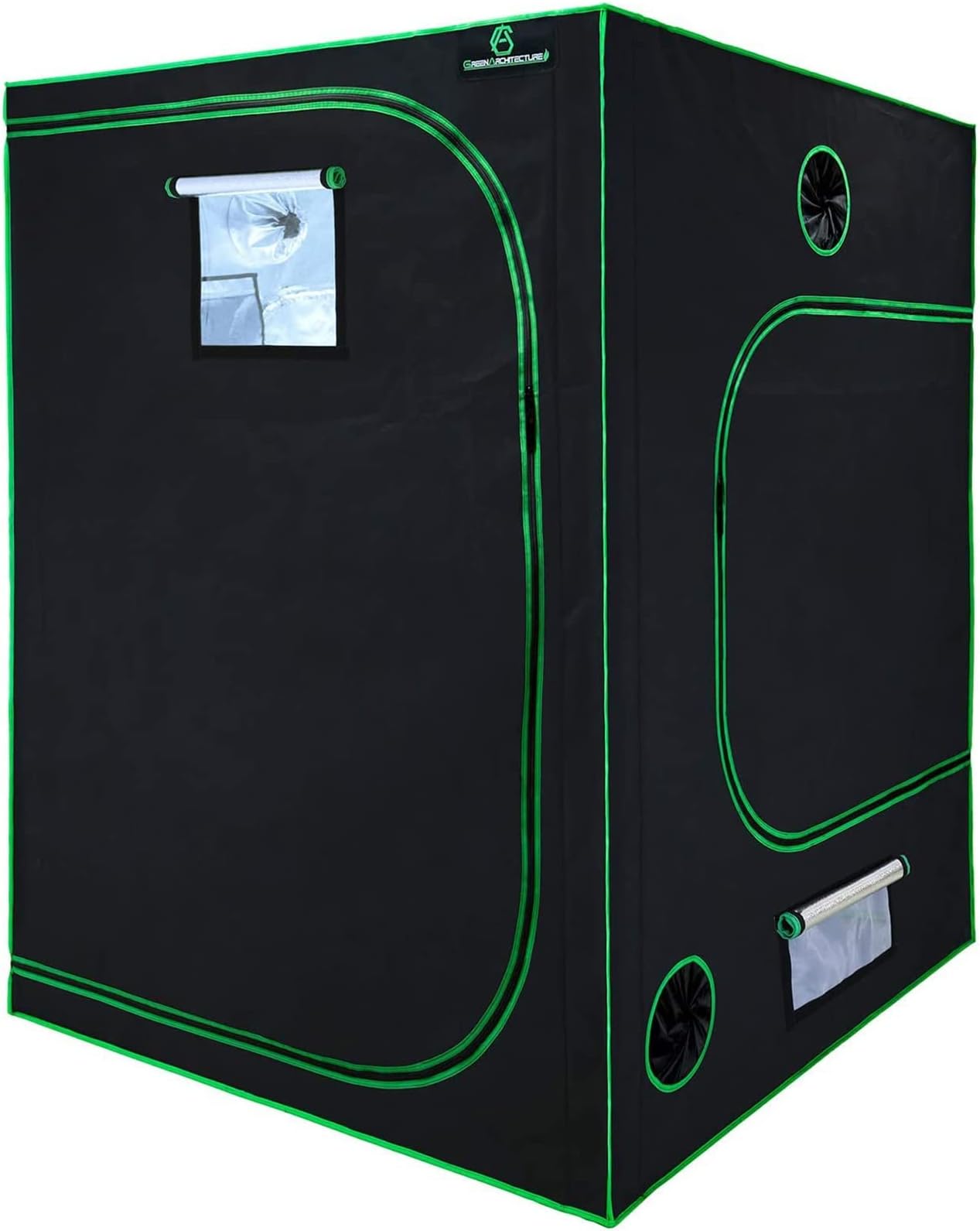 GA Grow Tent 60"x60"x80" 5x5 Reflective Mylar Hydroponic Grow Tent with Observation Window and Waterproof Floor Tray for Indoor Plant Growing (60x60x80)