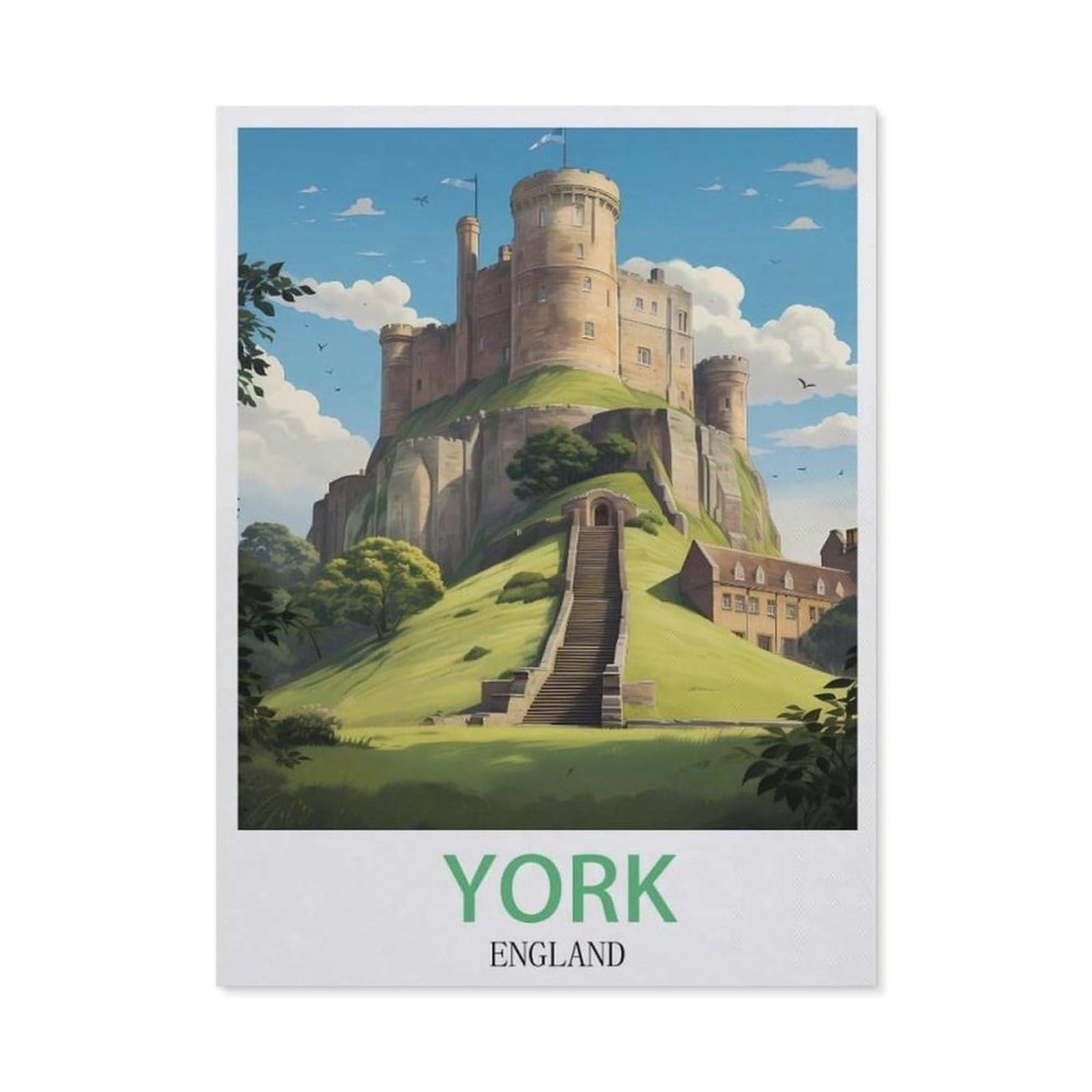 Jigsaw Puzzle 1000 Pieces for Adults，York England，Wood Puzzle - Unique Suitable for Teenagers and Adults（75x50cm）-DK19