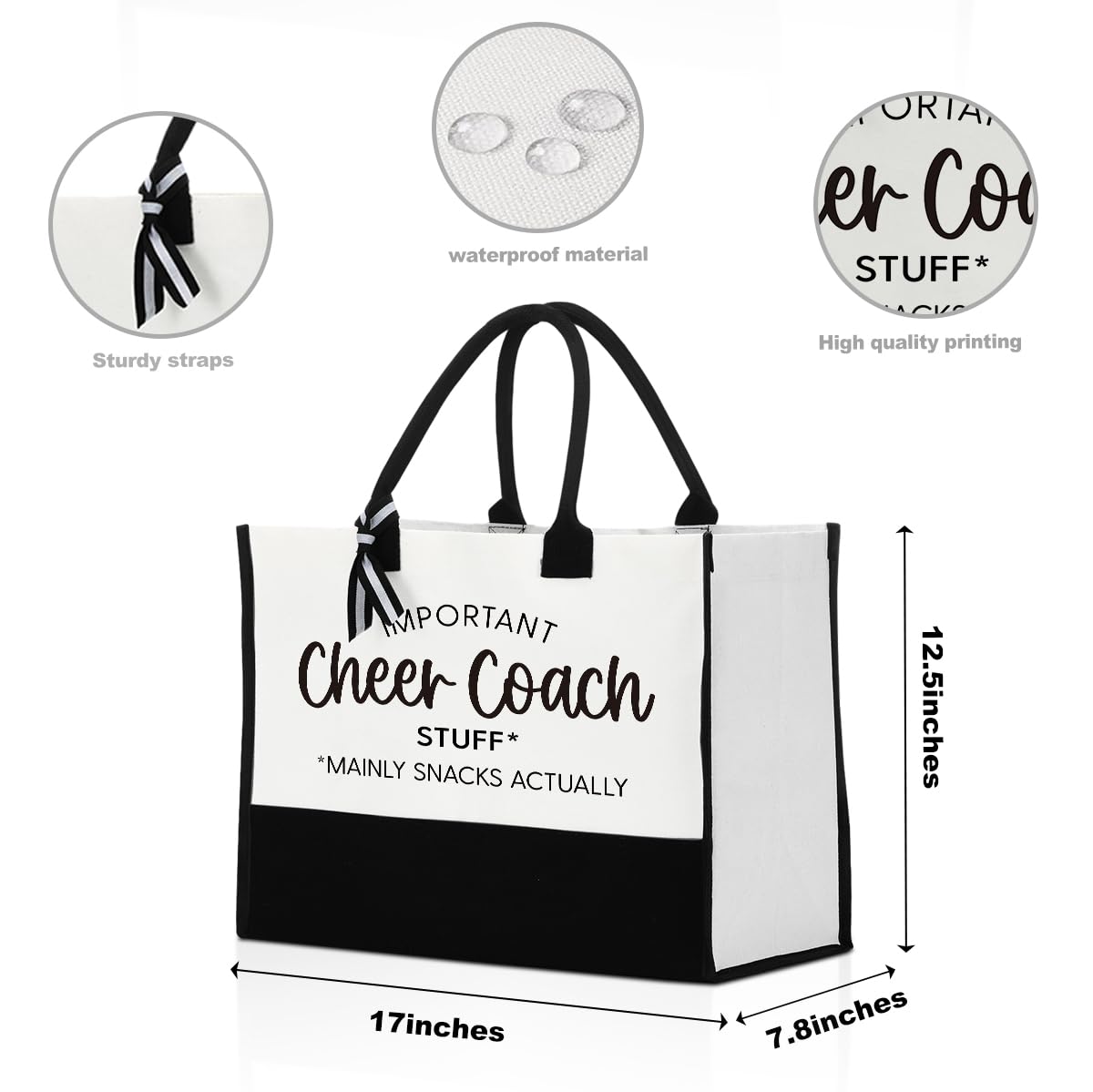 Cheer Coach Bag Swim Coach Tote Bags Christmas Birthday Gift for Women