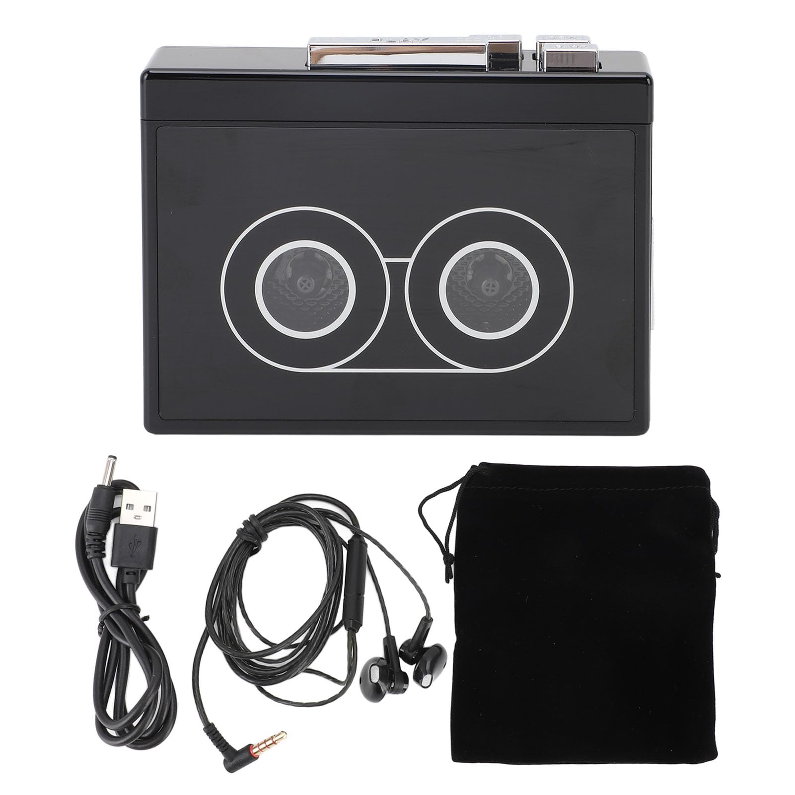 Generic Lettore di Cassette Vintage Portatile per Appassionati di Musica con Radio FM, Design retrò per gli Amanti della Melodia Nostalgica (A)