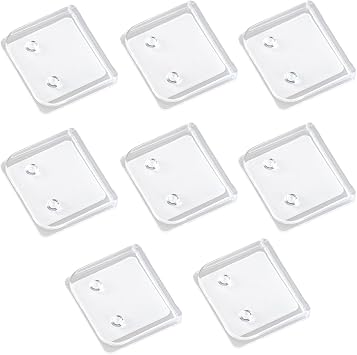 Set of 8 Clear Windproof Shower Curtain Clips - Easy Installation, No Tools Required, Self-Adhesive Splash Guards for Shower Liners and Curtains