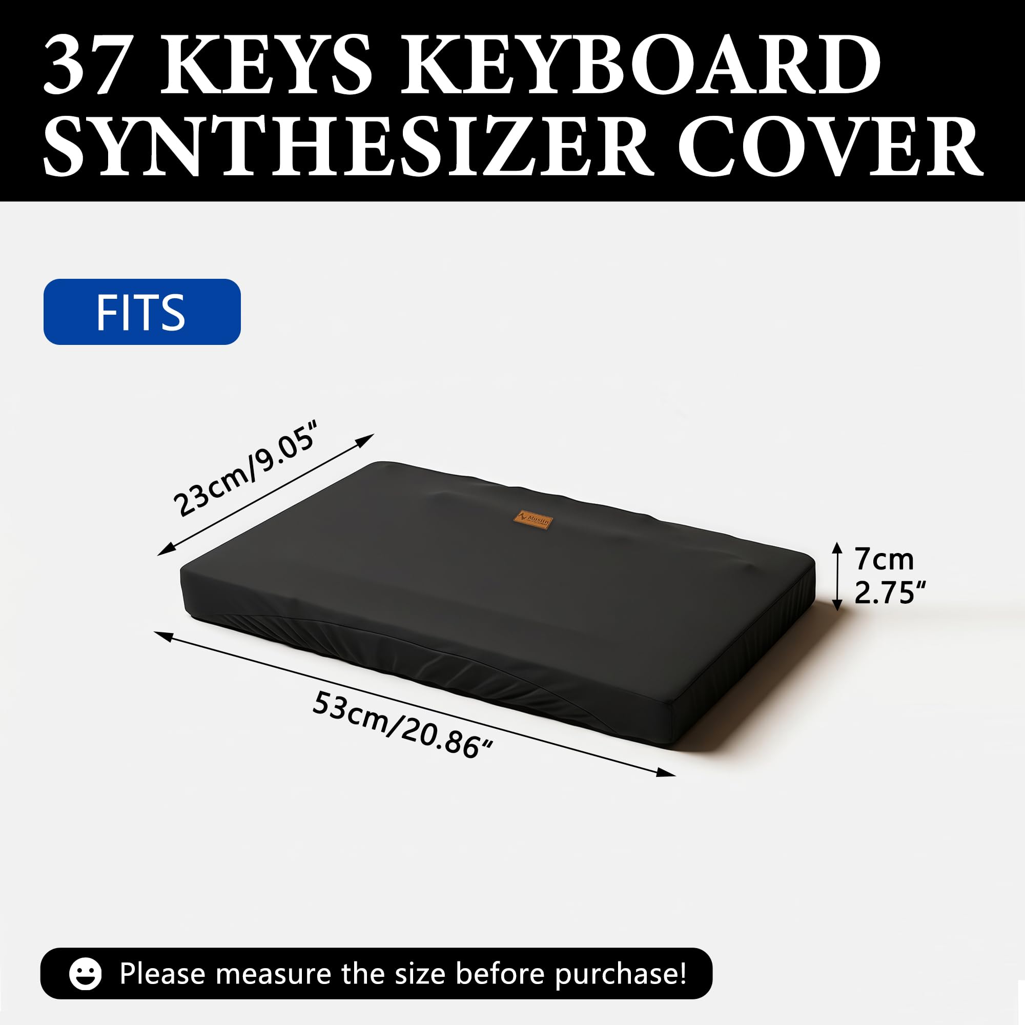 Musiin Copertura antipolvere per tastiera pianoforte a 37 tasti, compatibile con Novation Launchkey 37 MK3, Launchkey 37 MK4, Luxury Chinlon anti-polvere e antigraffio, liscio al tatto e vestibilità