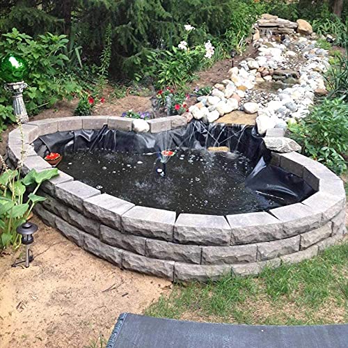 Geyao Vijver Liner 6x6m Vijver Liner Outdoor Vijver Liner HDPE 0.2mm dik voor visvijvers, waterfuncties, fonteinen, watervallen en watertuinen (Maat: 2x2m/6.5x6.5ft) - Image 6