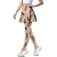 Womens Athletic Skirt with Leggings High Waisted Skort with Leggings Modest Leggings Attached Skirts Tennis Pants