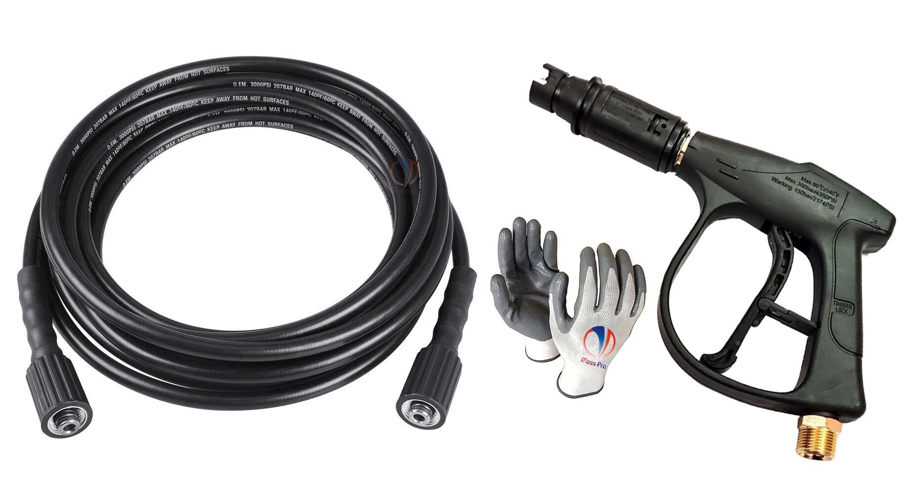 Mass Pro 5Mtr High Pressure Washer Accessories Hose Pipe with Washing Gun Cleaning Extension Flexible Hose Pipe Pressure Washer-image-34