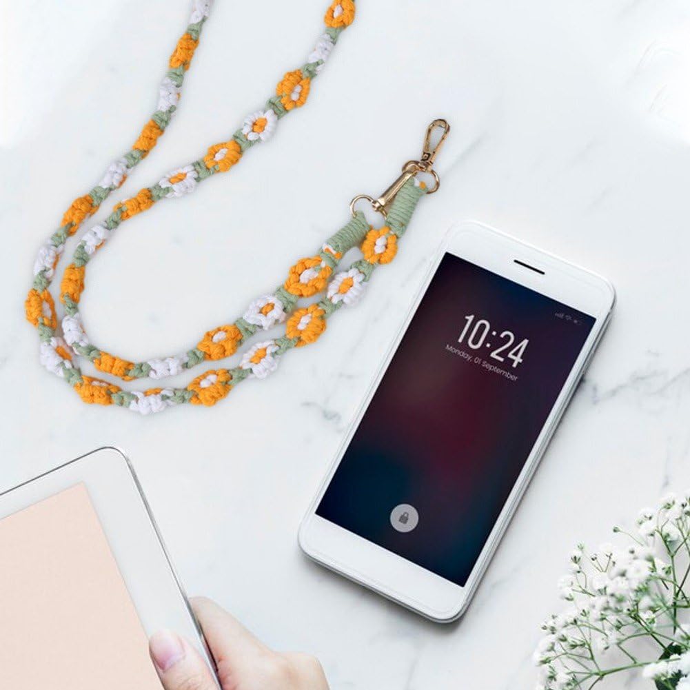Smycz do telefonu bawełniana lina tkana zawieszka do telefonu smycz ręcznie wykonana przenośna torba na telefon komórkowy wisiorek smycz