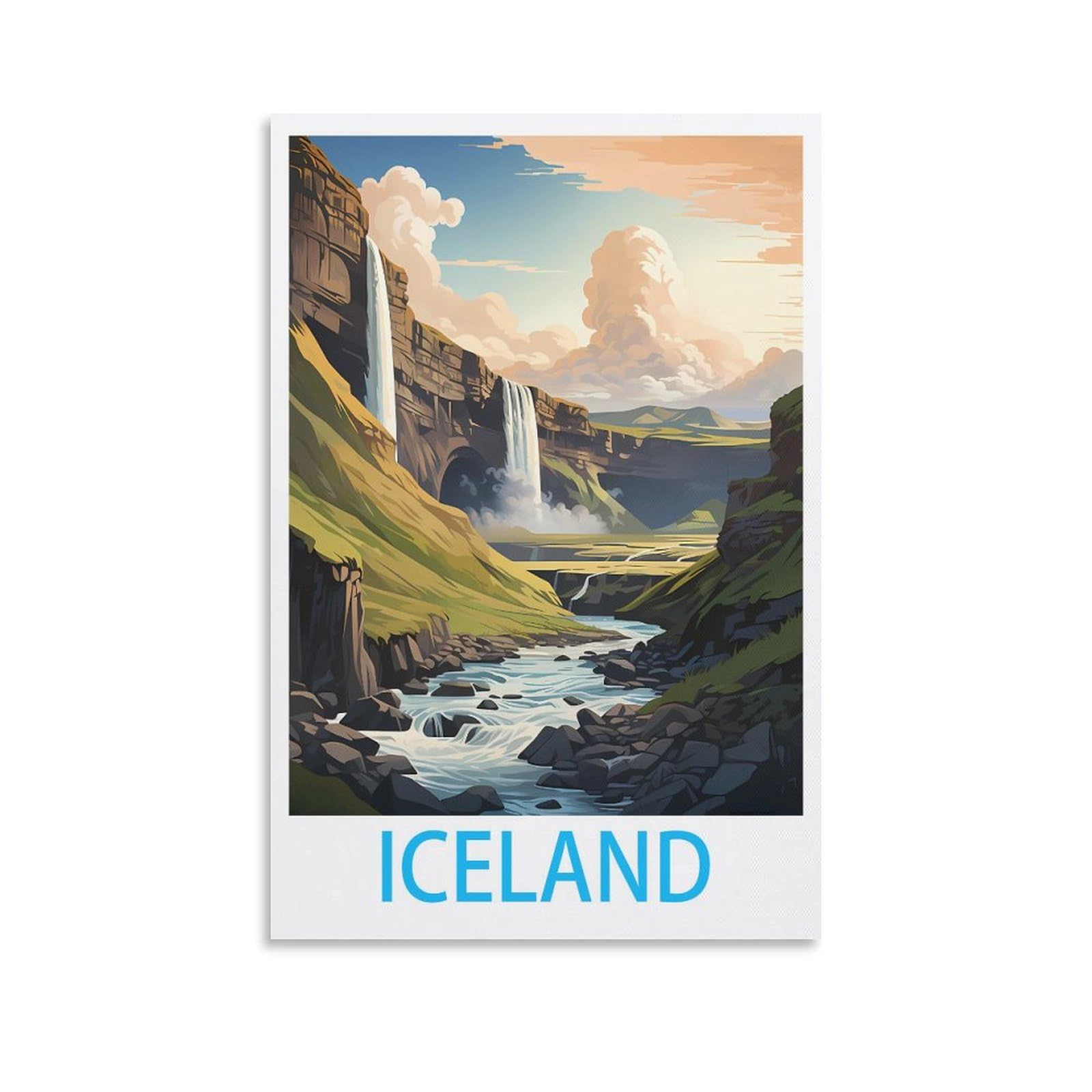 Vintage Metal Tin Sign Funny,Iceland,Funny Retro Metal Wall Decor Decorative Tin Sign Art Plaque Poster for Home Kitchen Bar Club Decoration 30x30cm